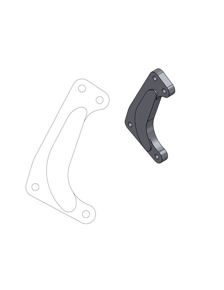 Support adaptateur pour disque de frein Supermoto Racing MOTO-MASTER 211034