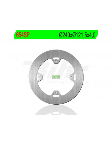 NG brake disc without vents 654SP Ø240 x Ø121.5 x 4
