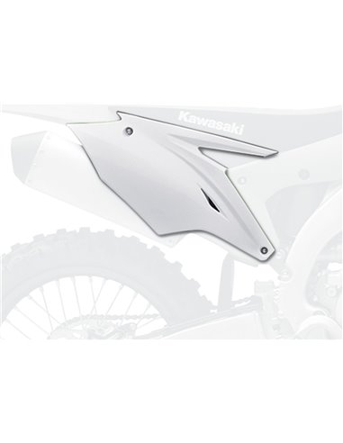 Kawasaki KX250F - Side Panels White for MX - 2017-20 Models Polisport 8608200002