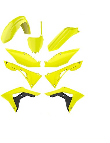 Honda CRF 250R,CRF 450R - Kit de Plásticos Amarelo Fluo - Modelos 2019-20 Polisport 90819