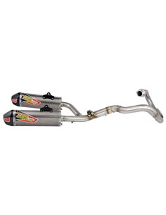 Exhaust System T-6 Euro Dual Stainless With Titanium Canisters & Carbon End Cap PRO CIRCUIT 0111645H2