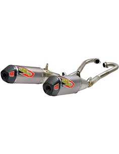 Sistema de escape T-6 Euro Dual Stainless With Titanium Canisters & Carbon End Cap PRO CIRCUIT 0111825H2