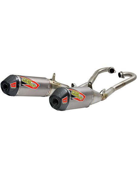 Sistema d'escapament T-6 Euro Dual Stainless With Titanium canisters & Carbon End Cap PRO CIRCUIT 0111825H2