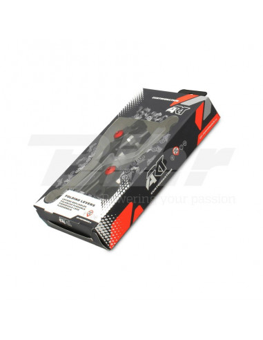 Articulated lever kit ART Black / Red Honda