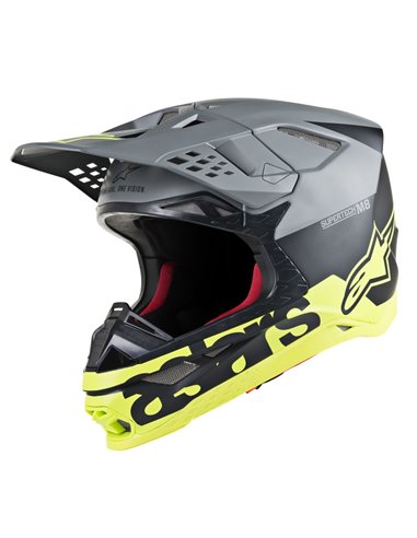 Casco motocross Alpinestars Supertech M8 Amarillo fluor| Gris| Mate| Negro 2X