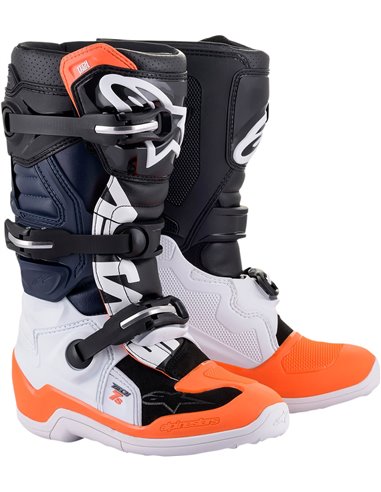Botas de motocross Alpinestarss Tech 7S preto / laranja / laranja 4