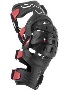 Rodillera ortopédica Bionic-10 Carbon izquierda Negro/Rojo Large Alpinestars 6500419-13-L