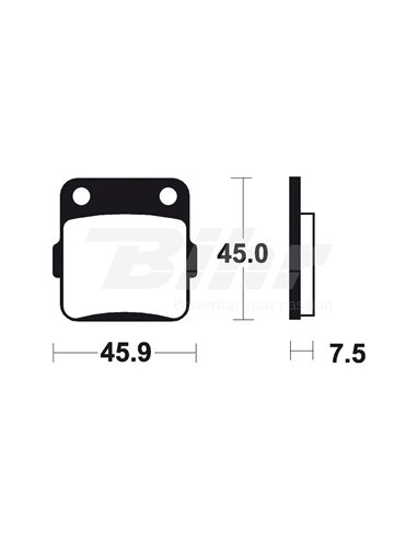 Position des plaquettes de frein frittées Tecnium MO92: avant