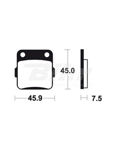 Tecnium MOR92 Sintered Brake Pads Position: Front