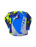 Camiseta motocross-enduro MOTS X1 blau/Fluo L
