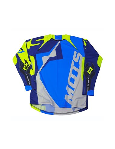 Camiseta motocross-enduro MOTS X1 Azul/Fluo XXL