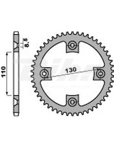 Couronne en acier PBR pas 56 dents 420 Honda CRF150R grande roue