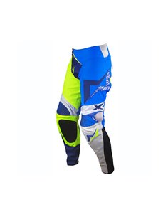 Pantalones motocross enduro MOTS X1 Azul/Fluo XXL