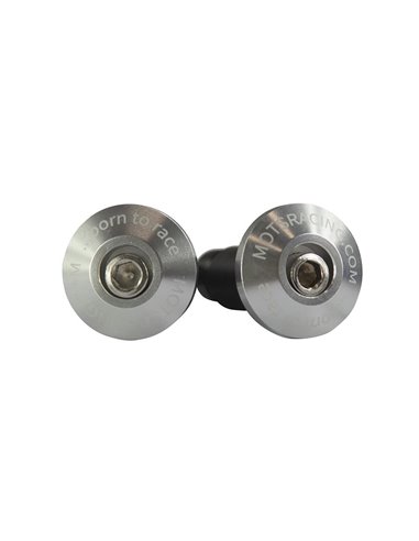 Topes De Manillar Aluminio Plata