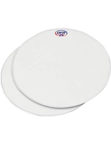 Couvercle avant du porte-numéro ovale Vintage Uni (depuis 70) blanc (paquet de 2) UFO-Plast ME08048-W