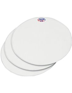 Vintage Uni Oval Tapa frontal porta-nombre (Since 70) blanc (3-Pack) UFO-Plast ME08049-W