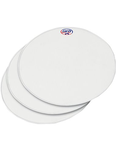 Vintage Uni Oval Number holder front cover (Since 70) white (3-Pack) UFO-Plast ME08049-W