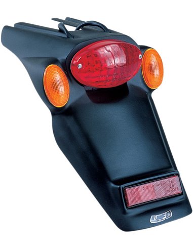 Rear light and license plate holder without indicators With Tail-Stop-Light & Turn Signals black UFO-Plast PP01213-001