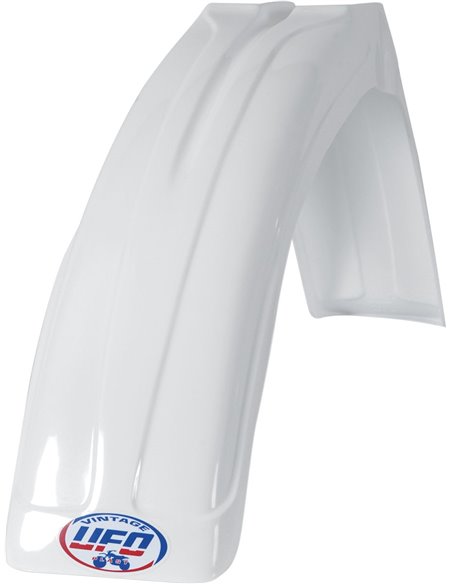 Vintage Uni Guardabarros delantero Mx-Enduro blanco UFO-Plast ME08007-W