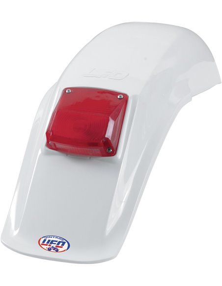 Vintage Uni Enduro Guardabarros trasero W- Taillight (83-93) blanco UFO-Plast ME08027-W