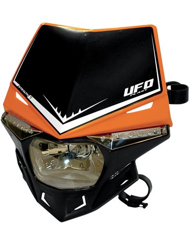 Stealth Headlight Holder (12V-35W & Led) Dual Color orange-black UFO-Plast PF01715F-001