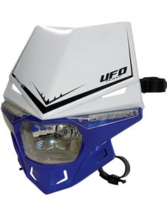 Stealth Headlight Holder (12V-35W & Led) Dual Color white-Reflex-blue UFO-Plast PF01715-W089
