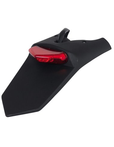 Feu arrière et support de plaque d'immatriculation sans clignotants W- Feu arrière à LED rouge (E4 & Dot) noir UFO-Plast