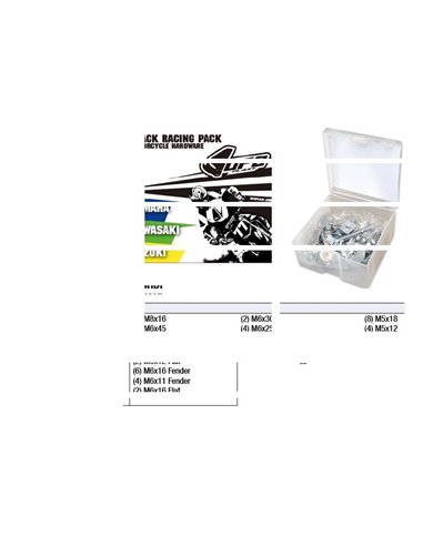 Kit de hardware Racing Pack Yamaha-Kawasaki-Suzuki UFO-Plast AC02200