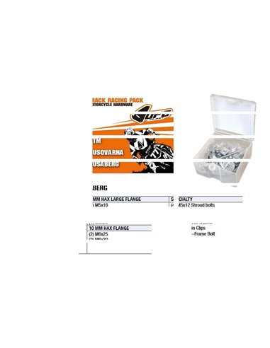 Kit de hardware Racing Pack Ktm-Husqvarna-Husaberg UFO-Plast AC02201