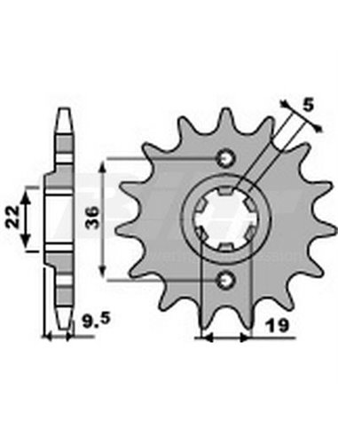 PBR sprocket 14 teeth chain pitch 520 Honda CR250R