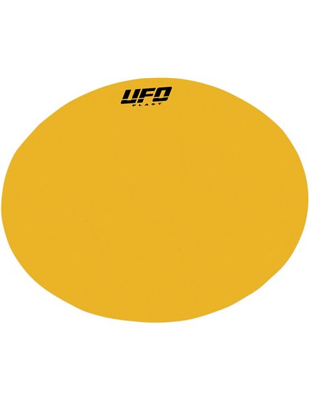 Paneles portanúmero universales vintage Oval Number Tapa frontal porta-números amarillo UFO-Plast ME08050-D