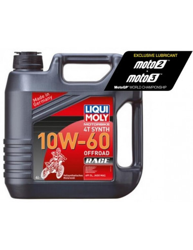 4L bottle Liqui Moly 100% synthetic 4T Synth 10W-60 Off road Race 3054