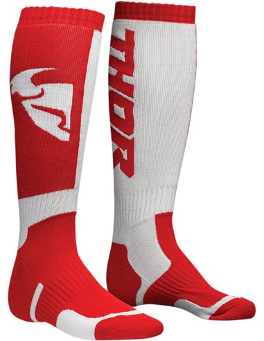 Calcetines motocross niño(a) THOR S8 Red/White One Size 3431-0385