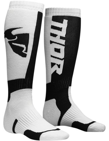Calcetines motocross niño(a) THOR S8 White/Negro One Size 3431-0386