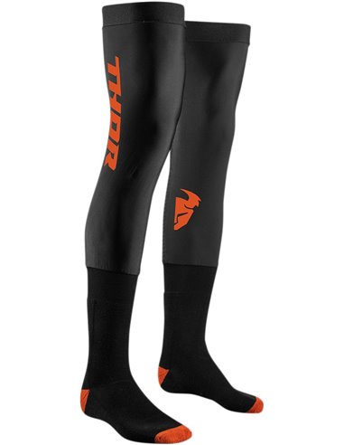 THOR Comp S8 Knee Brace Socks Black/Red Orange L/Xl 3431-0400