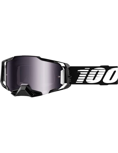 Gafas de motocross 100 % Armega negro Espejo/Plata 50710-001-02