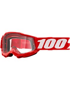 Masque Motocross 100% Accuri 2 Enfant Transparent Rouge 50321-101-03
