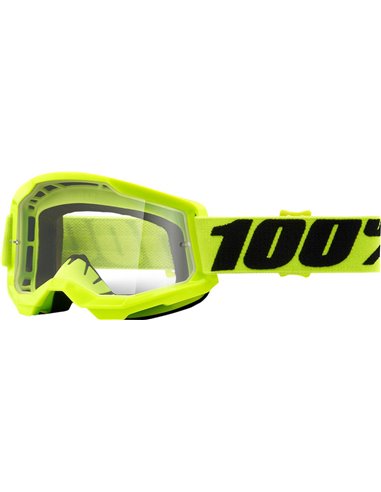 Óculos de Motocross 100% Strata 2 Amarelo Transparente 50421-101-04