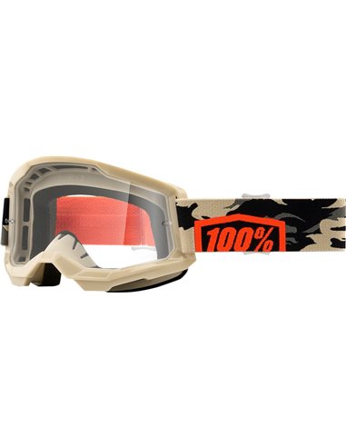Gafas de motocross 100 % Strata 2 Kombat Transparente 50421-101-10