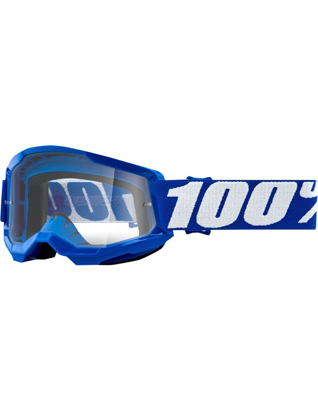 Masque Motocross 100% Strata 2 Enfant Transparent Bleu 50521-101-02