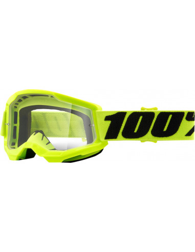Óculos de motocross 100% Strata 2 infantil Amarelo Transparente 50521-101-04