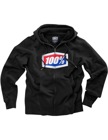 Dessuadora 100% Official Full-Zip negre Small 36005-001-10