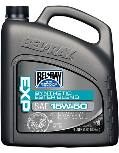 BEL-RAY Exp Semi-Synthetic Ester Blend 4-Stroke Óleo de Motor 15W-50 4 Liter 99130-B4LW