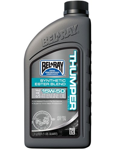 Bel-Ray Huile Thumper Racing Ester Blend Synthétique 4T 15W50 1-Liter 99530-B1LW