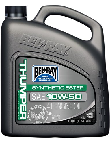 BEL-RAY Works Thumper Racing Synthetic Ester Blend 4-Stroke Engine Oil 10W-50 4 Liter 99550-B4LW