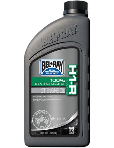 BEL-RAY H1-R Racing Synthetic Ester 2T Engine Oil 1 Liter 99280-B1LW