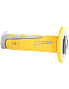 Poignées Offroad Double Density 793 Closed End Jaune / Gris PRO GRIP PA079300GRGI