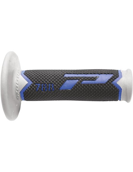 Poignées Offroad Triple Density 788 Closed End Noir / Gris / Bleu PRO GRIP PA078800BLGN
