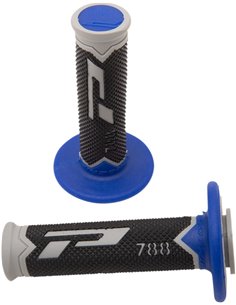 Punhos Offroad de densidade tripla 788 Fechado Cinza / Azul / Preto PRO GRIP PA078800TGBL