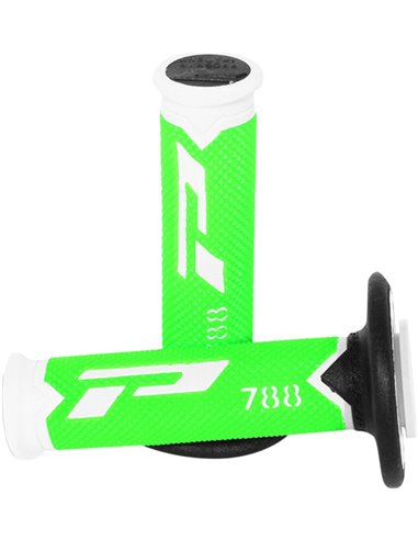 Puños Triple Density Offroad 788 Closed End White/Black/Fluo Green PRO GRIP PA078800WVFN